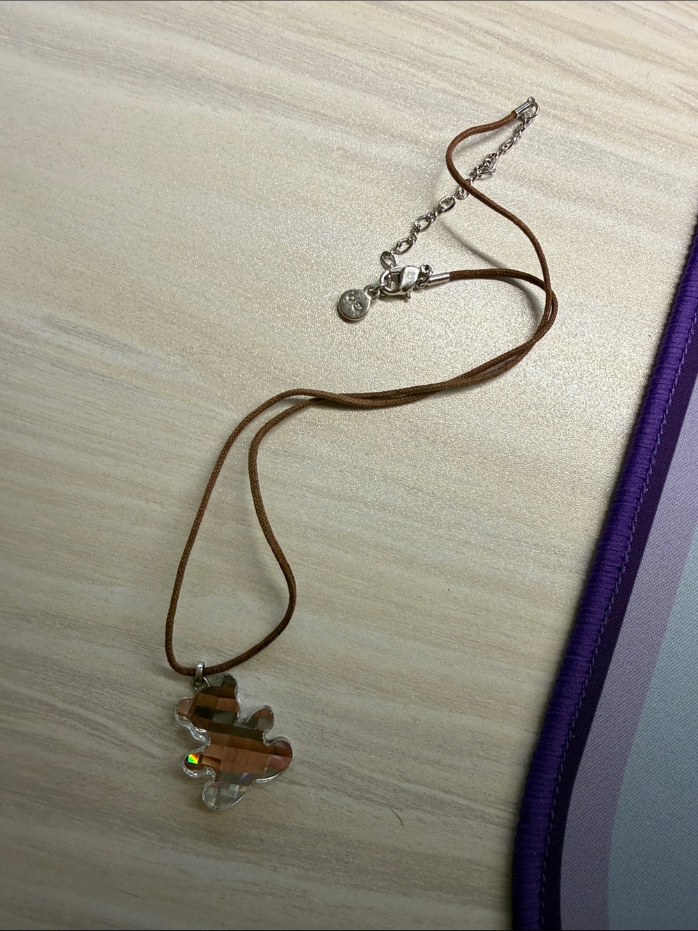 Swarovski Teddy Bear charm necklace